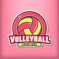 Volleyball-Sportlogo für Frauenmannschaft vektor