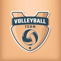 Volleyball-Sport-Emblem-Abzeichen-Vorlage vektor