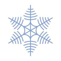 Schneeflocken-Vektor-Symbol. weihnachts- und winterthema. einfache flache Abbildung auf weißem Hintergrund. vektor