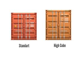 realistische Frachtcontainer vektor