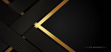 moderne schwarze Schablone mit gedrehten goldenen Streifen im Luxusstil vektor