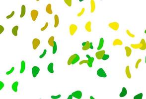 ljusgrönt, gult vektormönster med kaotiska former. vektor