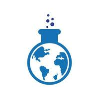World Lab-Logo-Vorlage Illustration. Globus-Lab-Logo-Icon-Design. vektor