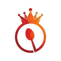 Food Kingdom Vektor-Logo-Design. Royal Food-Logo-Konzept. vektor