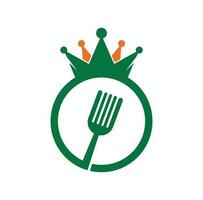 Food Kingdom Vektor-Logo-Design. Royal Food-Logo-Konzept. vektor