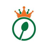 Food Kingdom Vektor-Logo-Design. Royal Food-Logo-Konzept. vektor