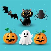 Halloween element samling vektor