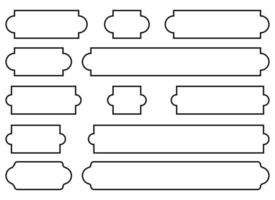 schwarze einfache Fahnenvektor-Designillustration lokalisiert auf weißem Hintergrund vektor