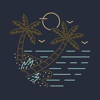 gutes meer für chillen grafische illustration vektorkunst t-shirt design vektor