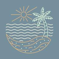 gutes meer zum chillen und surfen grafik illustration vektorkunst t-shirt design vektor