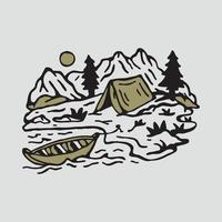 camping med Bra se i de natur grafisk illustration vektor konst t-shirt design