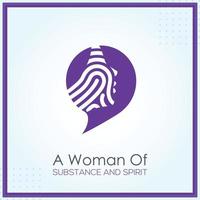 Frauen-Chat-Blasen-Logo-Logo-Vorlage in modernem, kreativem, minimalem Stil, Vektordesign vektor