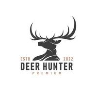 Deer Hunter Outdoor-Abenteuer-Logo vektor