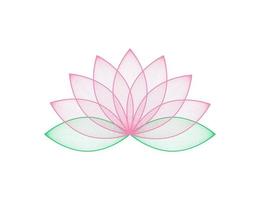 lotous blomma i rosa Färg. lotos blomma i trendig platt design. eps10 vektor