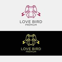 Liebe Vogel-Logo-Design-Symbol-Vorlage vektor