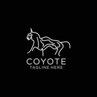 Coyote-Logo-Design-Icon-Vorlage vektor