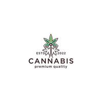 Cannabis-Logo-Symbol-Vektor-Bild vektor