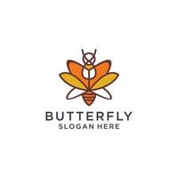 Schmetterling-Logo-Symbol-Vektor-Bild vektor