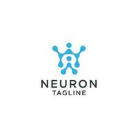 Neuron-Logo-Design-Icon-Vorlage vektor