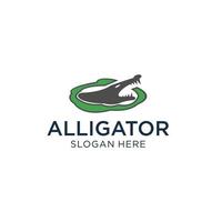 alligator logotyp ikon design vektor