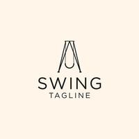 Swing-Logo-Icon-Design-Vektor vektor