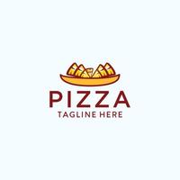 pizza logotyp ikon design vektor