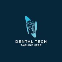 Dental-Tech-Logo-Symbol-Vektor-Bild vektor