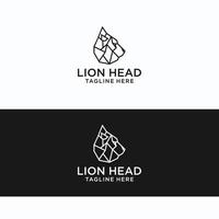 lejon logotyp ikon vektor bild
