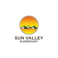 Sun Valley Logo Symbol Vektorbild vektor