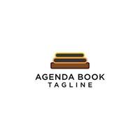 Agenda-Buch-Logo-Icon-Design vektor