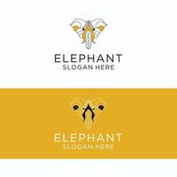 Elefant-Logo-Design-Icon-Vorlage vektor