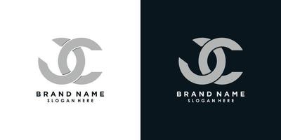 brev c och c logotyp design vektor med ikon skydda kreativ