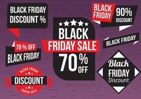 Kostenlose Black Friday Vector Labels