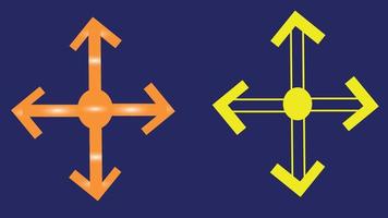 Pfeiltaste auf Tastatursymbol, Pfeil-Icon-Design vektor