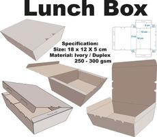 sehr süße und cool verpackte Lunchbox. Neben ihrer attraktiven Form ist diese Box auch leicht zu tragen. Diese Box kann auch zum Verpacken von Kuchen, Brot und Snacks verwendet werden. vektor