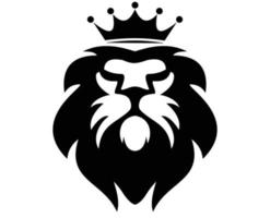 lejon huvud logotyp använder sig av krona vektor