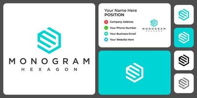 brev e j monogram företag logotyp design med företag kort mall. vektor