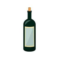 en flaska av vin illustration isolerat på vit bakgrund vektor