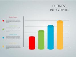 färgglada cylinder infographic stapeldiagram vektor