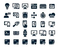 Symbole für elektronische Geräte, Satz von Gadget-Symbolen, einfaches Liniendesign für die Anwendung vektor