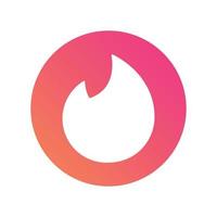 tinder logotyp på transparent isolerat bakgrund. vektor