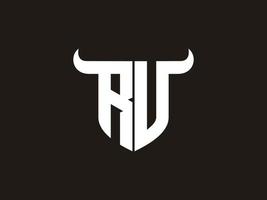 ursprüngliches rv-bull-logo-design. vektor