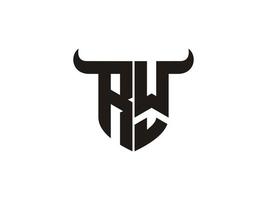 anfängliches rw-bull-logo-design. vektor