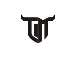 anfängliches tm-bull-logo-design. vektor