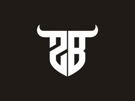 anfängliches zb-bull-logo-design. vektor