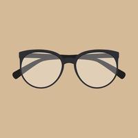 Brille in flachem Design