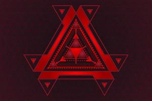 abstrakt lutning röd och svart triangel teknik design vektor