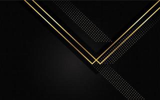 guld triangel mönster linje på svart bakgrund. premie lyx geometrisk mönster. triangel- gyllene ljus sömlös textur vektor
