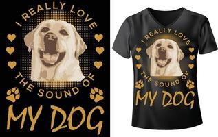 Hunde-T-Shirt-Design vektor