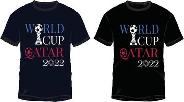 fifa värld kopp qatar 2022 t-shirt design vektor